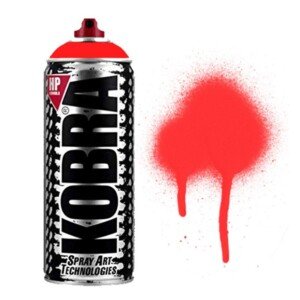 KOBRA HP050 400ml Aerosol Spray Paint - Fluorescent Red