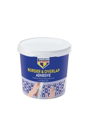 Bartoline Border & Overlap Adhesive 1kg, for 40m Border Wallpaper Adhesive for Decorative Borders & Vinyl, Fixes Seams & Repairs Ripped Wallcoverings, Fast-Drying & Strong Hold