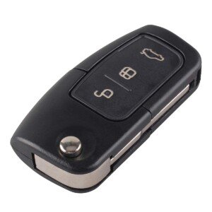 Heart Horse 3 Buttons Flip Folding Remote Car Key Replacement For F-o-r-d Focus Fiesta C-Max S-Max Kuga Mondeo MK4 Galaxy (Uncut Key Blade)