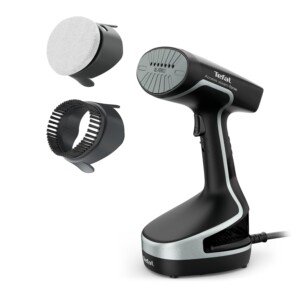 Tefal Handheld Clothes Steamer, Powerful 90g/min Steam Boost, Ready To Use In 25 Seconds, Black And Silver, DT8250