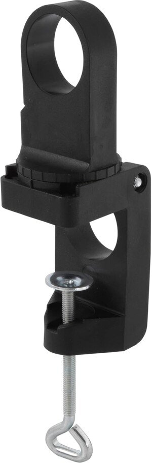 wolfcraft Universal Drill clamp, Plastic, rotatable I 4802000 I Practical aid for Holding Power Drills in Horizontal and Vertical Position