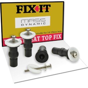 4X PACK Toilet Seat Fixing Top Fix (Fix It), Toilet Seat Hinges Expanding Rubber Top Well Nuts Screws, WC Blind Hole Fitting Rubber