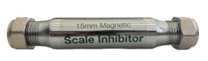 WRAS Water Softener Scale Inhibitor - 15mm compression Limescale Filter - Inline Water Softener and Magnetic Water Conditioner - Protects Boiler - Lifetime Guarantee