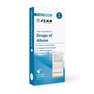 Drug Test 6-Panel Drug Test Card 1 Pack for Easy and Accurate Drug Testing at Home or Workplace - Test for COC, AMP, MET/mAMP, THC, OPI, BZO - Maintain a Drug-Free Environment with Confidence | 2San