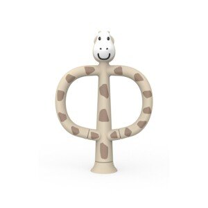 Matchstick Monkey, Silicone Training Baby Toothbrush, Antimicrobial Protection, Gentle On Gums, Easy Grip Arms Encourage Independent Brushing, 3 Months Old+, Gigi Giraffe