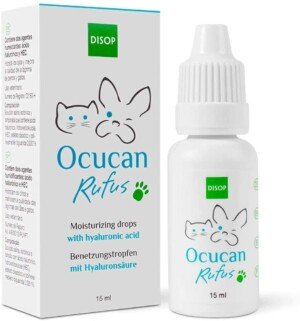 Moisturizing Eye Drops with Hyaluronic Acid for the Eyes of Dogs. Lubricating Relief Drops for Dry Eyes, 15 ml