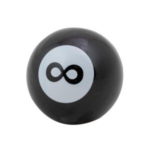 Funtime Gifts Mystic Infinity Ball - Fortune Teller Toy, Classic Black Billiard Ball Decision Maker, Yes or No Question Answer Game for Kids & Adults, Party Games, Novelty Gift