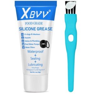 Plumber Silicone Grease Lubricant for Plumbing Tap Valve O-Rings Rubber Washer 1-Pack 1 oz Tube with Brush
