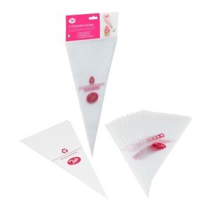 Tala 10 Reusable Icing Bags - Clear Piping Bags Disposable For Cakes, Cupcakes and Baking Piping set Decorations - Fits Any Nozzle - Bakeware Accessories - 16.5cm x 31cm
