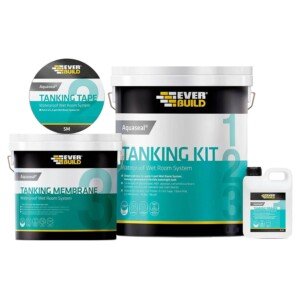 Everbuild Aquaseal Wet Room System – Flexible – Waterproof – Easy To Apply – Internal And External – Standard Kit