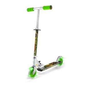 Ozbozz SV14697 Dinosaur Scooter with 2 Light UP Wheels, Multi Colours