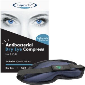 The Eye Doctor Heated Eye Mask for Dry Eyes – Warm Eye Compress for Blepharitis Relief - Reusable Microwave Safe Heat Eye Mask for MGD Treatment with Antibacterial Protection
