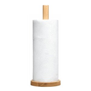 Premier Housewares Eco-friendly Kitchen Roll Holder Rubberwood Toilet Roll Holder Sturdy Base Antifungal Paper Towel Holder for Kitchen Toilet Home