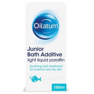 Oilatum Junior Bath Additive, Eczema and Dry Skin Emollient, Soothing and Hydrating Formula for Sensitive, Itchy Skin, Dermatologist Recommended Relief for Kids, 1 x 150ml