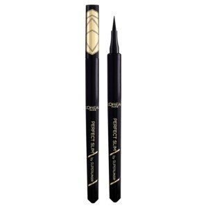 L'Oreal Paris Perfect Slim Liquid Eyeliner, Highly Pigmented Superliner, Smudge-proof, Water-resistant & Long Lasting, Intense Matte Colour, Shade: Brown