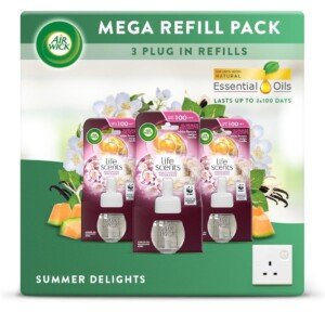 Air Wick|Summer Delights|Plug in Electrical Air Freshener Refill Pack |Pack of 3 | Lasts up to 300 Days