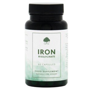 Iron Bisglycinate 20mg - Chelated for Better Absorption - with Vitamin C - 60 Vegan Capsules - Non-GMO, Made in The UK - G&G Vitamins