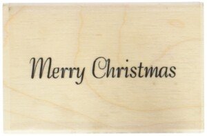 10 x 50 mm Merry Christmas Inca Stamp, Black