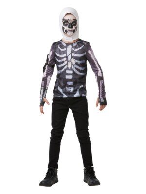 Rubie's Official Fortnite Skull Trooper Costume Kit, Childs Gaming Skin