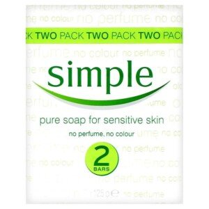 Simple Soap for Sensitive Skin, 125 g (2 Bars)