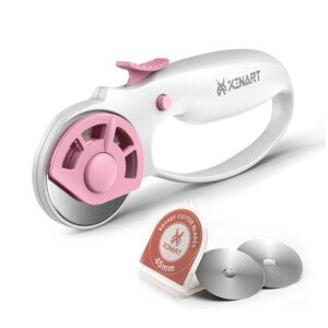 Xinart Rotary Cutter for Fabric 45mm Highly Sharp SKS-7 Blade, Premium Cutting Wheel for Fabric, Cardstock Paper, Sewing, Arts & Crafts, Fabric Cutter for Left & Right Hand Users Perfectly