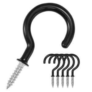 Side angle of Zuvo -36 PCS Metal Ceiling Hooks, highlighting the screw-in design for versatile hanging needs