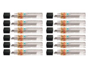 Pentel Refill Lead Extra-strong Hi-polymer in Tube of 12 x HB 0.5mm Ref C505-HB [12 Tubes], black