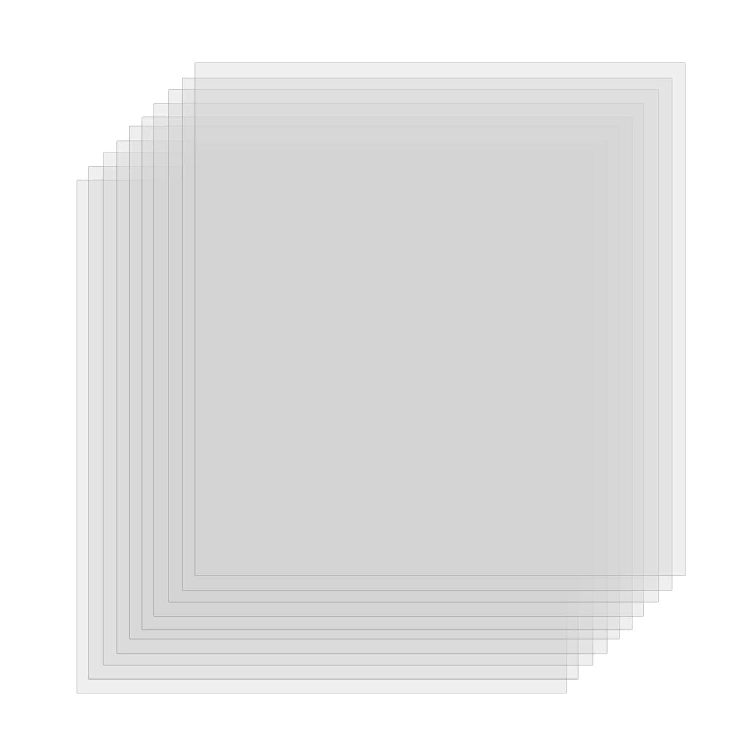 10 Pcs Blank Mylar Stencil Sheets Square Stencil Paper Blank Mylar Templates DIY Make Your Own Design Stencils (30.5x30.5cm) 6 Mil