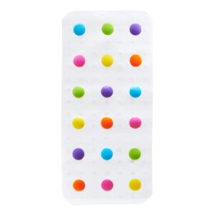 Munchkin Dandy Dots Non Slip Baby Bath Mat | Colourful Bubble Shower Mat | Bathmat with Skid-Resistant Suction Cups |Baby Essential Children's Bath Accessories