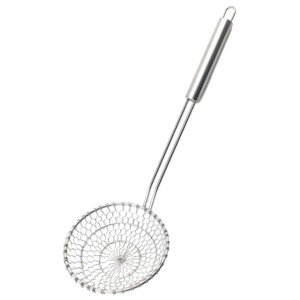 Best Utensils Asian Kitchen Stainless Steel Spider Strainer Professional Wire Skimmer with Spiral Mesh (Dia. 13CM)