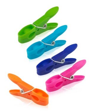 Clothes Pegs, 50 Pcs Durable Clothes Pegs for Washing Line with 5 Colors, Non-Slip Laundry Pegs with Strong Spring, Washing Line Pegs Fit for Washing Line, Food Bags, Photos.