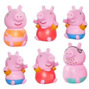 TOOMIES Tomy Peppa, Daddy Pig, Peppa & George Squirters, Baby, Kids Toys for Water Play, Fun Bath Accessories for Babies & Toddlers, Suitable for 18 Months, 2, 3 & 4 Year Olds