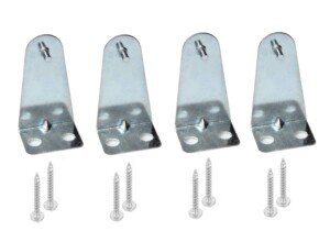 Hold Down Brackets 4pcs Metal Blind Brackets Bottom Rail Holder Replacements for Horizontal Blinds and Window Shades