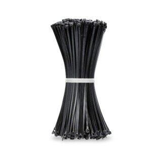 Beshine Black Cable Ties, 200mm x 3.6mm, Pack of 500, 8" Tie Wraps - Self Locking, Strong Nylon Zip Ties for Home Office Garage and Workshop