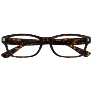 OPULIZE NIX Reading Glasses for Women Men - Vintage Rectangular Designer Frame - Comfort Spring Hinges - Scratch Resistant - Brown Tortoiseshell UVR +2.50