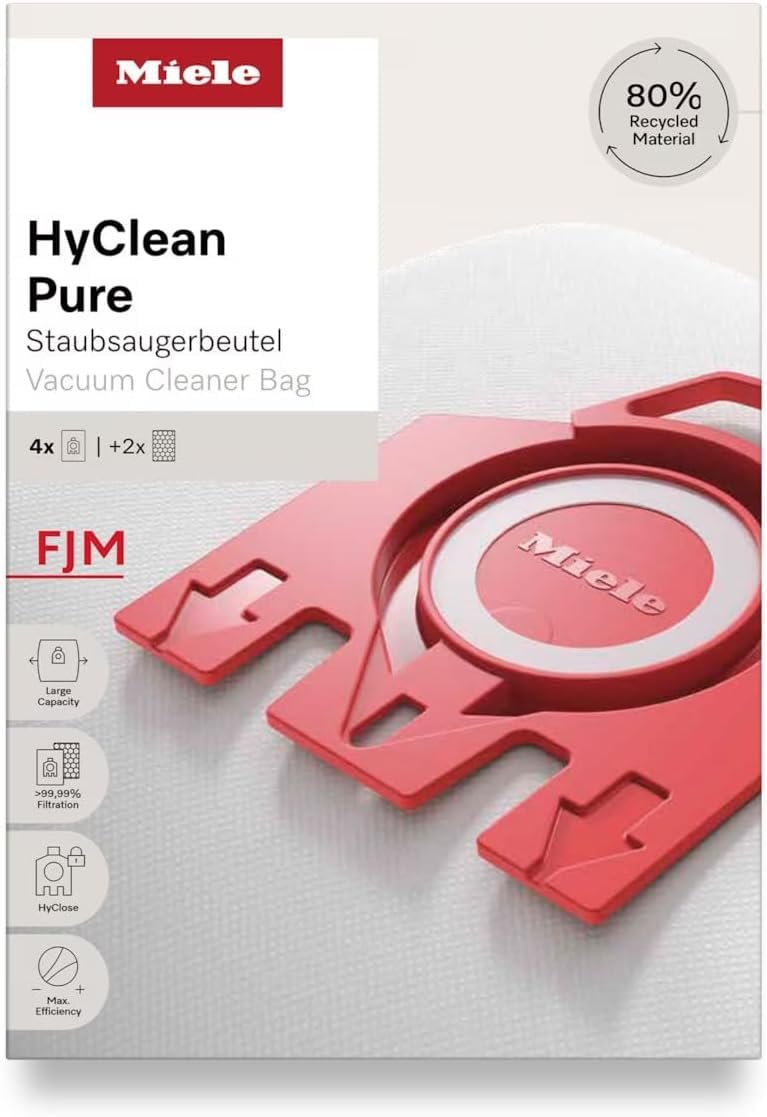 Miele 10123220 FJM Type Vacuum Bags, White