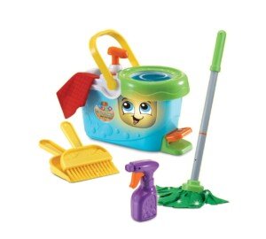 LeapFrog Clean Sweep Mop & Bucket | Interactive Pretend Play Set with Sound & Music | Suitable for Boys & Girls 3-5 Years