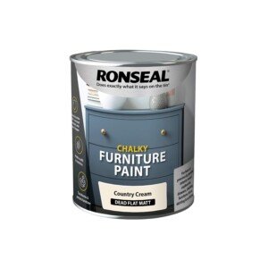 Ronseal RSLCFPCC750 750 ml Chalky Furniture Paint - Country Cotton