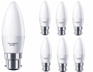 C37 Bayonet LED Candle Bulbs Cool White