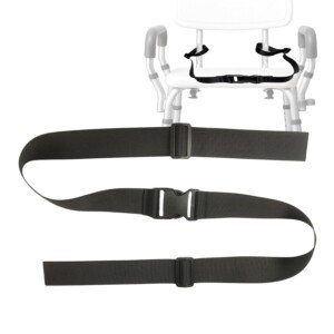 Elderly Shower Chair Seat Anti-Slip Belt, Bath Bench Buckle Strap Nursing Care Supplies for Disabled Bedridden Patient (1.5"W, Black)