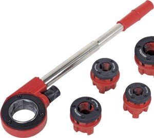 ROTHENBERGER Industrial Industrial Super Cut - 7 piece thread cutting clutch set - Incl. 4 die heads with 4 die heads