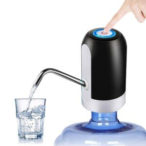 Water Dispenser Electric Portable USB Charging Water Bottle Pump (Black, unfoldable)