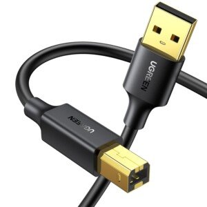 UGREEN Printer Cable Connection Cable Scanner Cable USB 2.0 A Male to B Male Printer Cable for HP, Canon, Lexmark, Epson, Dell 3m/10ft