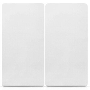 2 x Cot Fitted Sheets 120x60cm - 100% Cotton, Soft breathable baby cot sheets (White)