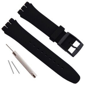 GreenOlive 17mm 19mm 20mm Waterproof Silicone Replacement Watch Band