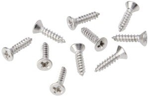 Stainless Steel Screws for Crafts, DIY, Construction, and Countersunk Magnets - 4mm dia head x 2.2mm dia thread x 9.5mm long - Pack of 10