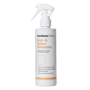 Furniture Clinic Stain & Odour Eliminator - Cleans and Removes Dog, Cat, & Human Smells - Enzyme Activated Urine Neutraliser - Carpet Freshener Spray - 500ml
