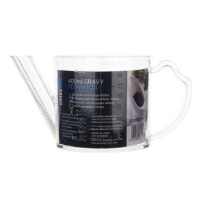 Chef Aid Gravy Separator, 400ml Acrylic Plastic Jug with Measurment Markings for ease of use, Perfect for removing fat and lumps from Juices, BPA Free and Dishwasher Safe