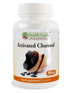 Activated Coconut Charcoal 300mg x 90 Capsules (Cocos nucifera), 100% Natural, High Absorbency, Vegan, Magnesium Stearate Free & No Nasties, Made in Wales