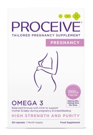 Proceive® Pregnancy Omega 3 High Strength & Pure Fish Oil Tablets (60 Capsules)
